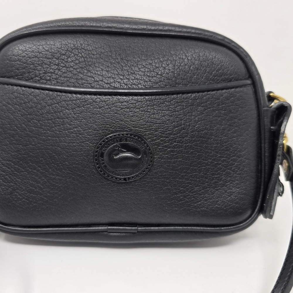 Vintage Dooney & Bourke Kilty Bag Black Crossbody AWL All Weather Leather 1980s - Picture 5 of 16